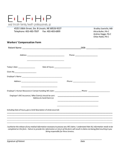 Workers' Comp Form